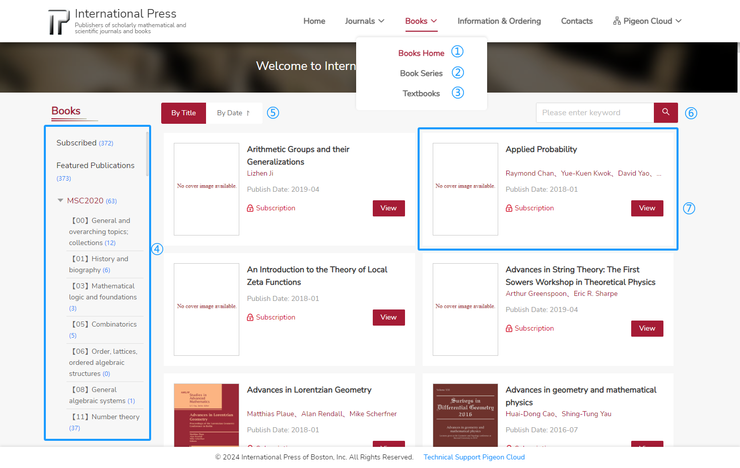 Books Homepage