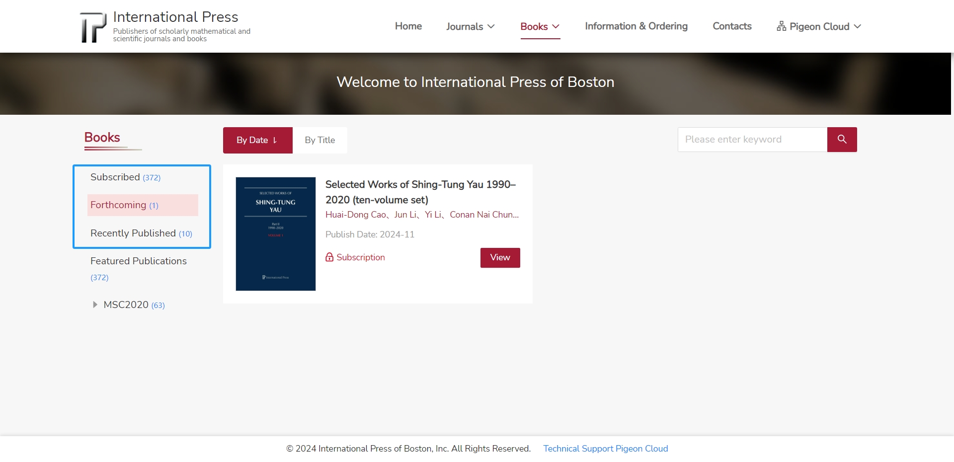 Books Homepage