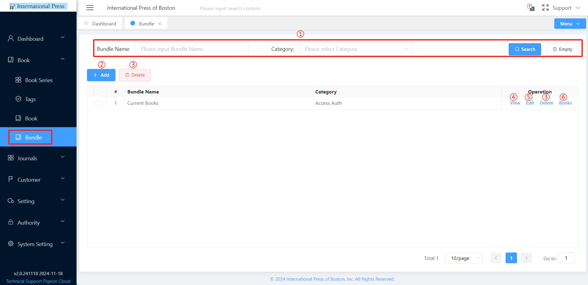 Bundle management