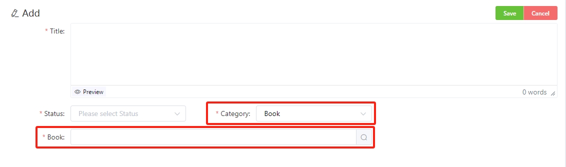 Journal Category Form