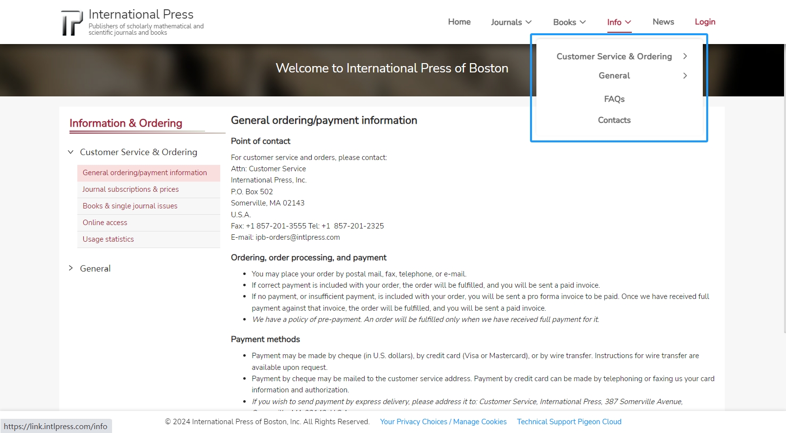 Navigation Menu Updates