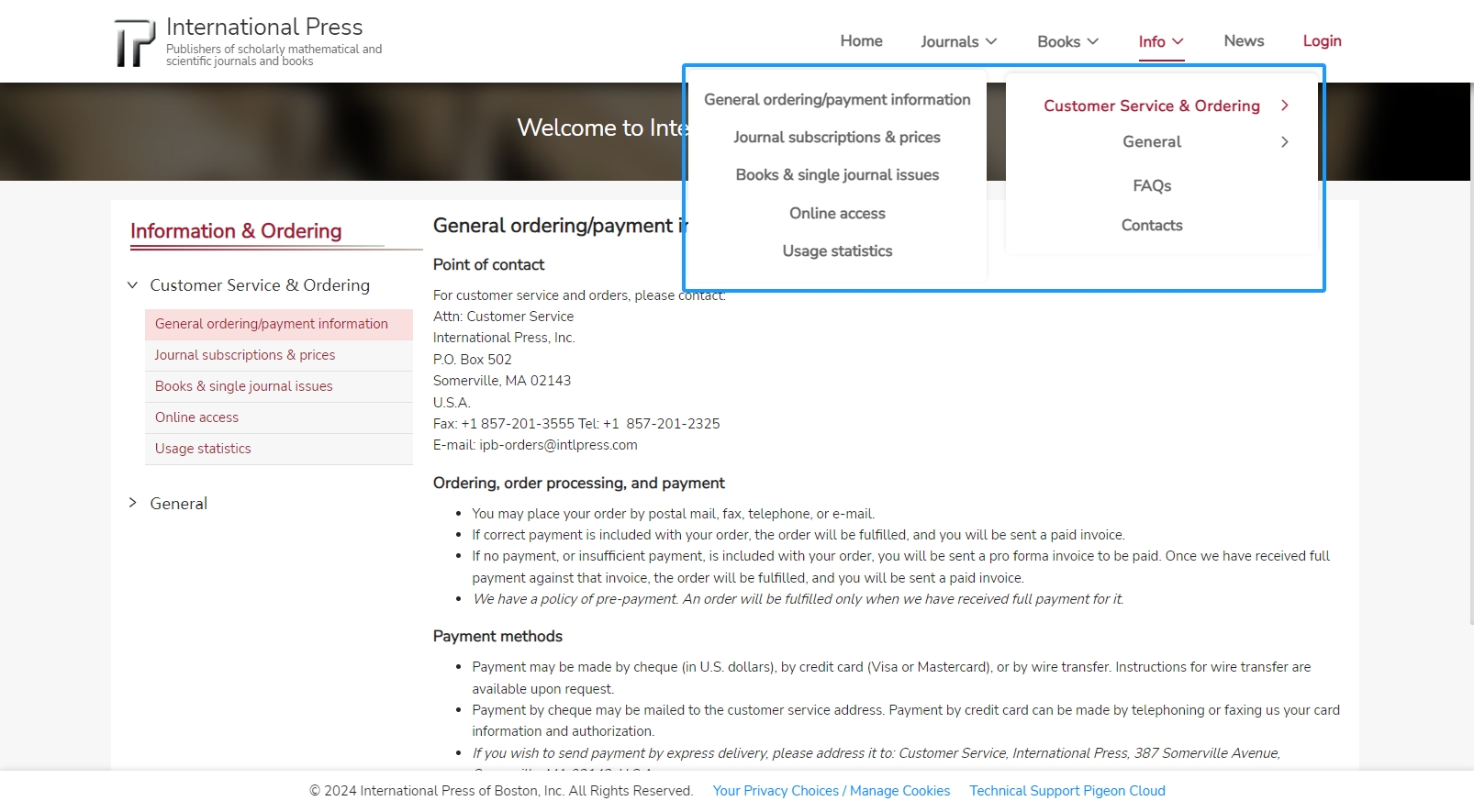 Navigation Menu Updates